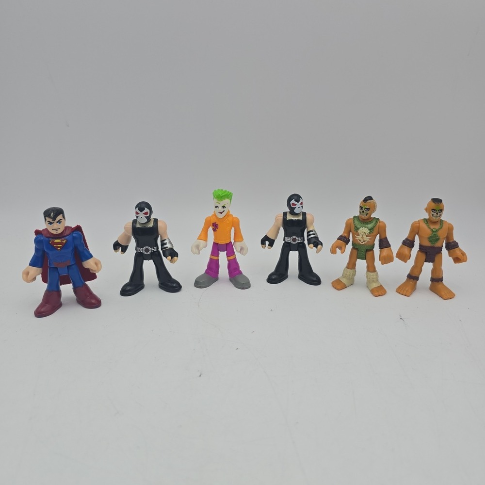 Imaginext DC Super Friends Lot Joker Superman Bane‎ Villains Fisher Price 6 Pc
